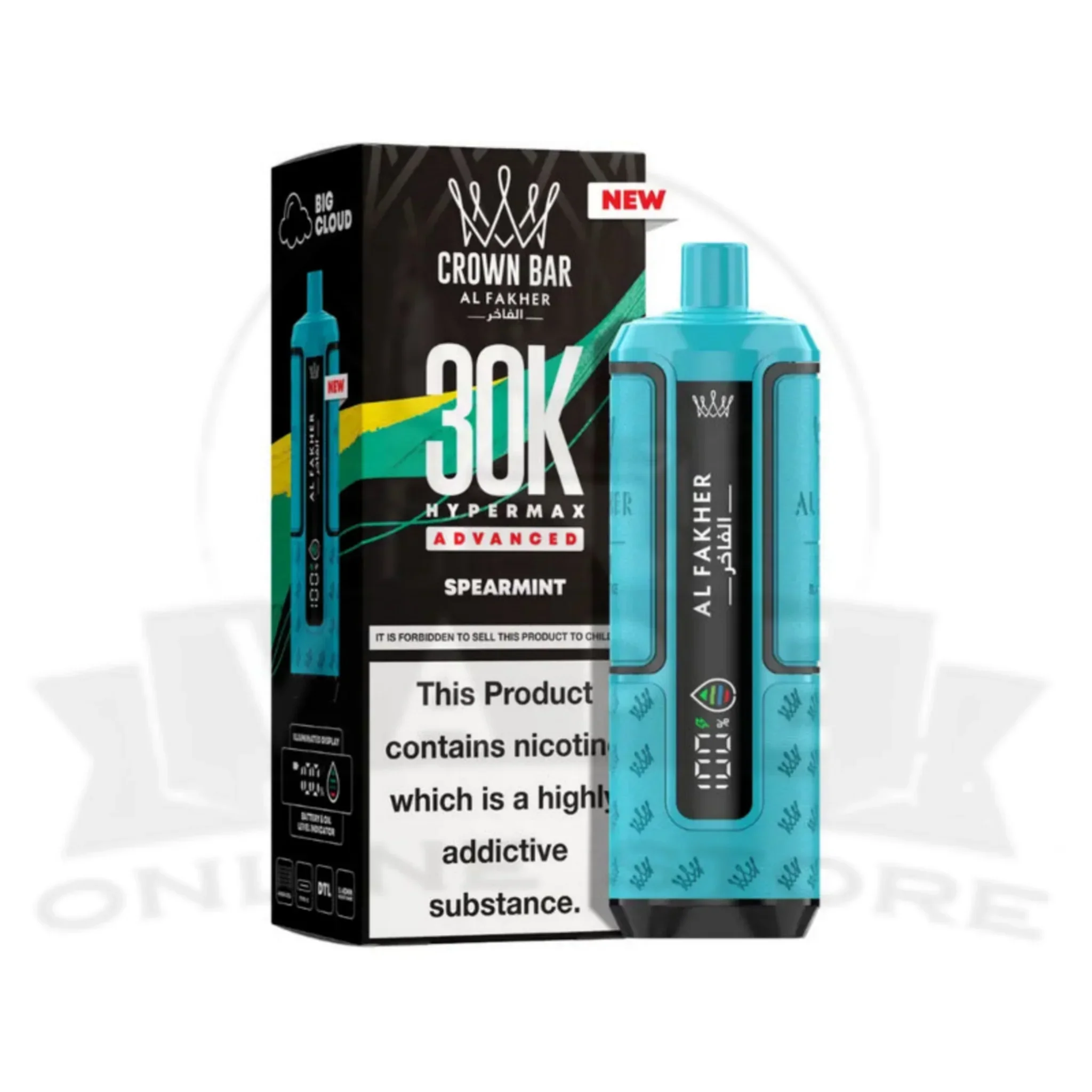 Box Of 10 Al Fakher Crown Bar 30K Puff Hypermax Vape Kit - Image 37