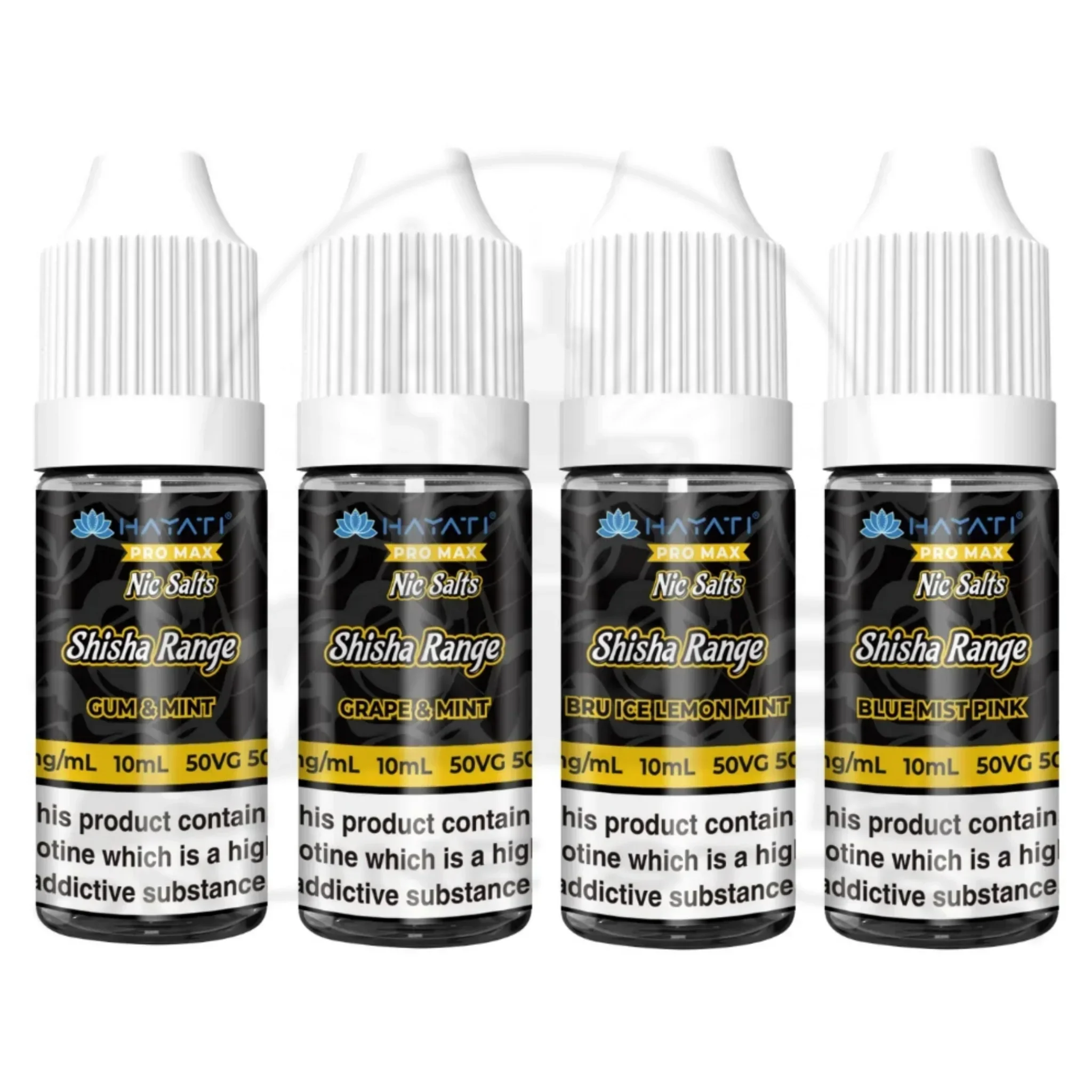 Box Of 10 Hayati Pro Max Shisha Range 10ml Nic Salts E Liquid