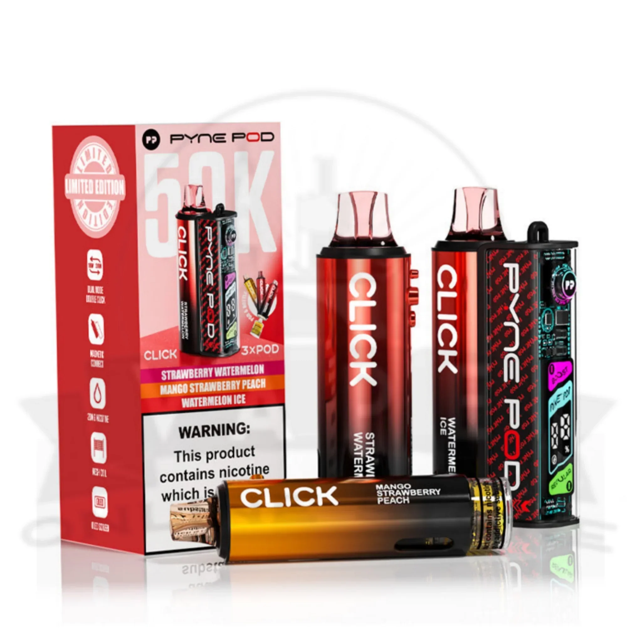 Box of 10 Pyne Pod Click 50k Vape Kit | Free Delivery - Image 4