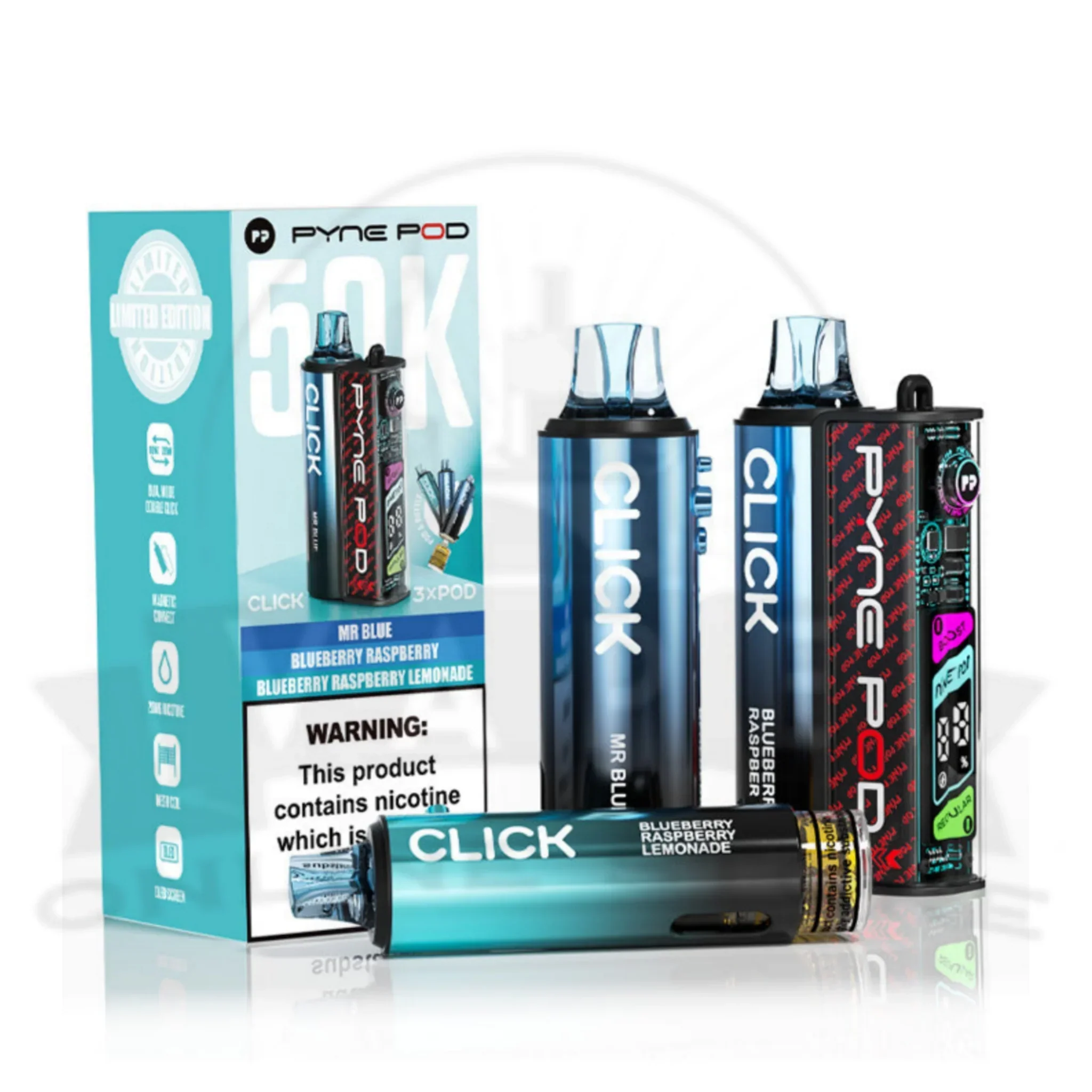 Pyne Pod Click 50K Prefilled Pod Kit | 3 for £33 Deal - Image 3